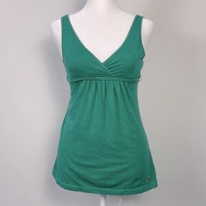 Hollister Y2K Babydoll Sleeveless Tank Top‎ Small Longline Shimmer Green